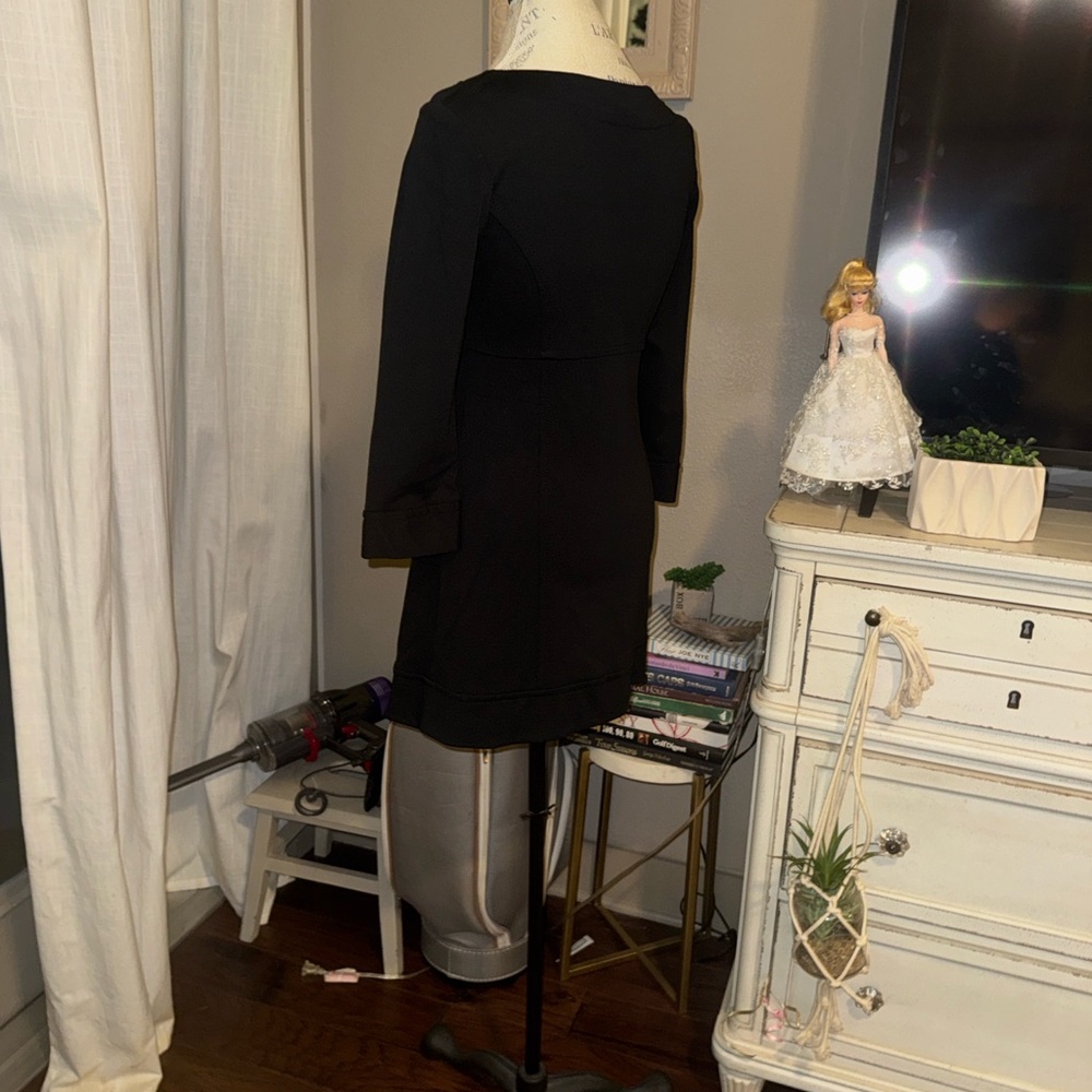 Max Studio Black Fitted Quarter Length Sleeve Dre… - image 6